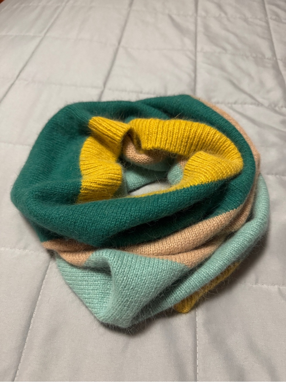 H&M Color-Block Knit Infinity Scarf - Wool Blend, One Size